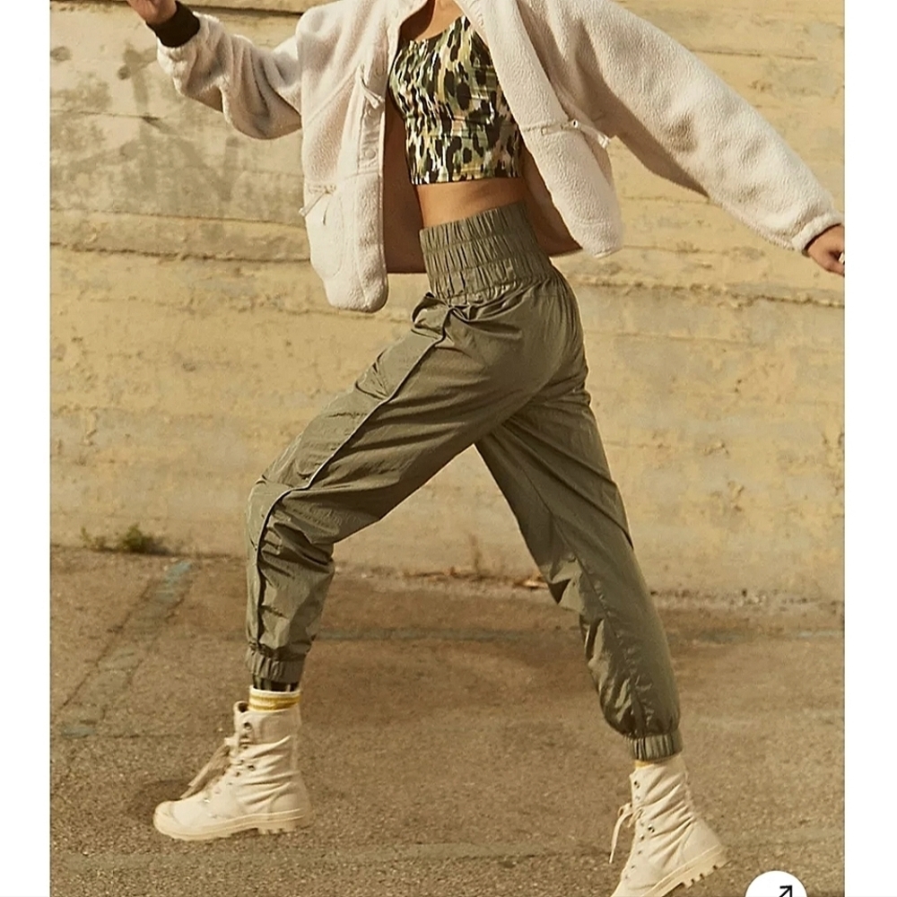 Free People The Way Home Joggers in Herbalicious